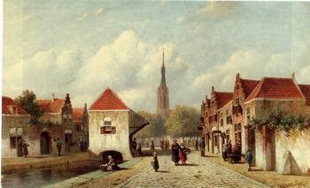 unknow artist European city landscape, street landsacpe, construction, frontstore, building and architecture.070 Germany oil painting art